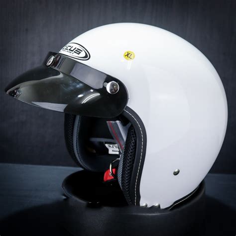 Zeus Helmet ZS388A SOLID WHITE ZS 388A RETRO PET Shopee Malaysia