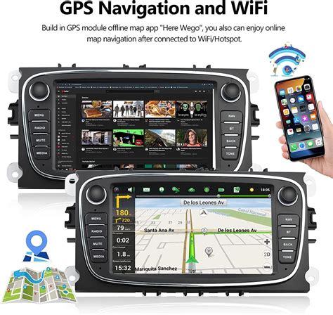 Autoradio GPS Navi für Ford Focus Mondeo S C MAX Galaxy Android 13 WIFI