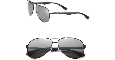 Ray-ban Pilot 61mm Mirrored Sunglasses in Black for Men | Lyst