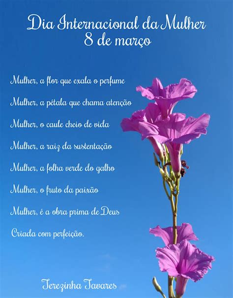 Dia Internacional Da Mulher Poesia - Terezinha Tavares: Poema: Dia Internacional da Mulher - 8 de Marcço