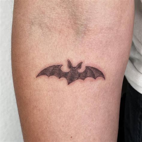 Bat Tattoo Located On The Inner Forearm Ignorant