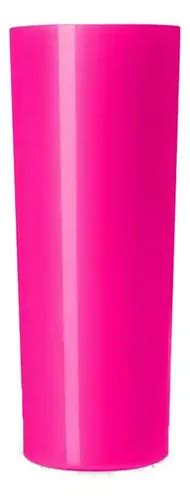 10 Copos Long Drink Acrilico 360ml Liso Para Personalizar Cor Rosa Pink