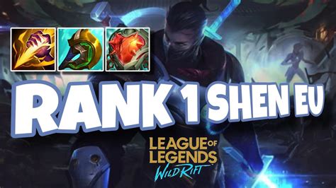 How To Hard Carry On Shen Jungle Like Rank 1 Shen Eu Wildrift Challenger Gameplay Build And