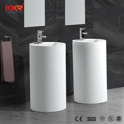 Composite Stone Solid Surface Freestanding Wash Basin Bathroom Corian