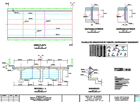 Puente Viga En Autocad Librer A Cad