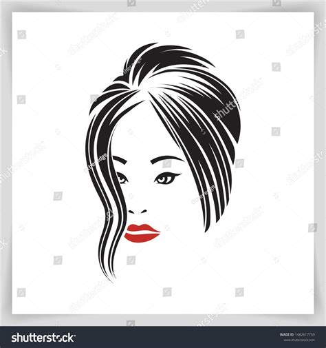 Girl Face Logo Under Concept Beauty Stock Vector (Royalty Free ...