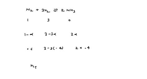 Solvedconsider The Following Reaction Equilibrium N2 G3 H2 G ⇌2