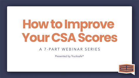 How To Improve Your Csa Scores Trucksafe Consulting Llc