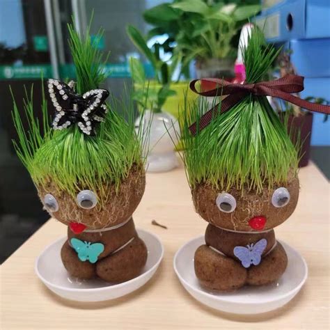 Creative Potted Plant Long Grass Doll