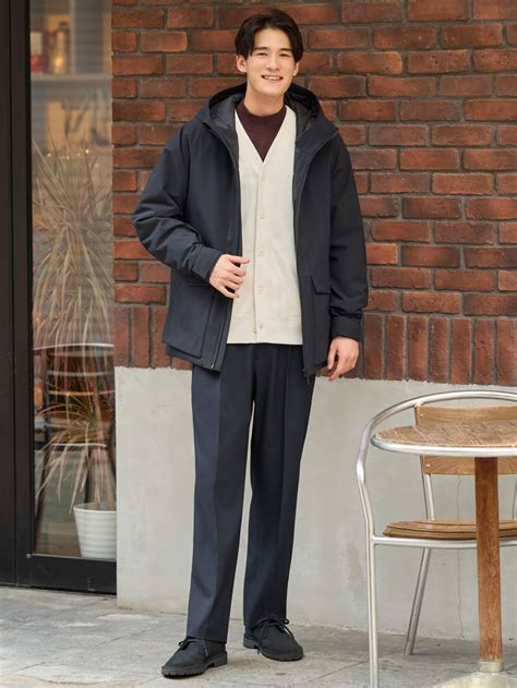 Shop Looks Forhybrid Down Parka D Cut Brushed Jersey Mock Neck Long