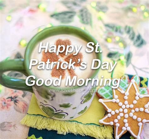 Shamrock Coffee Happy St Patricks Day Good Morning Pictures Photos