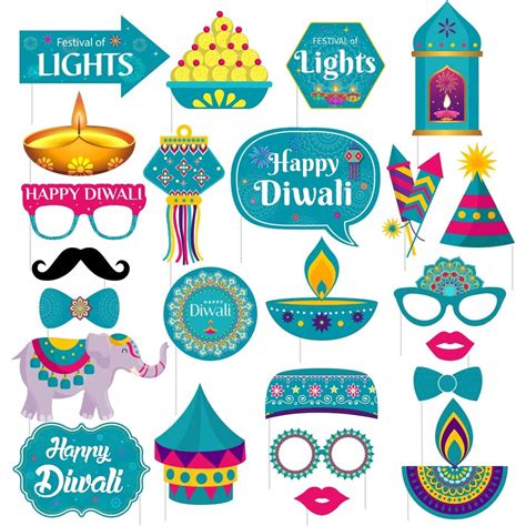 Joymemo Happy Deepavali Decorations Happy Diwali Photo Booth Props