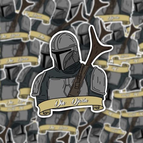 The Mandalorian Sticker Din Djarin Star Wars Bounty Hunter Vinyl