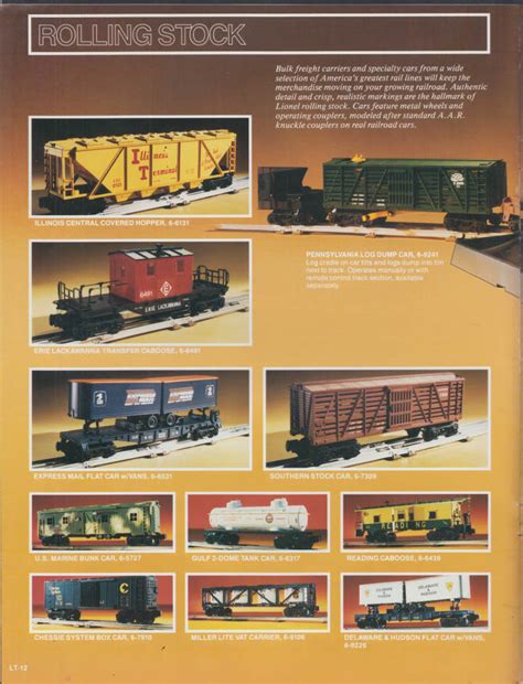 Lionel O-Gauge Electric Trains Traditional Series Catalog 1985