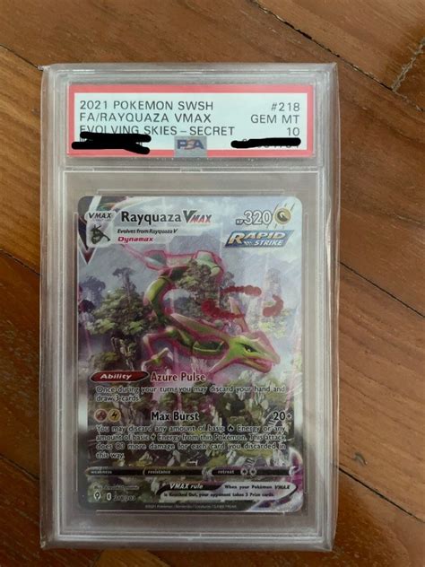 Pokemon Rayquaza Vmax Alt Art Psa Values Mavin Off