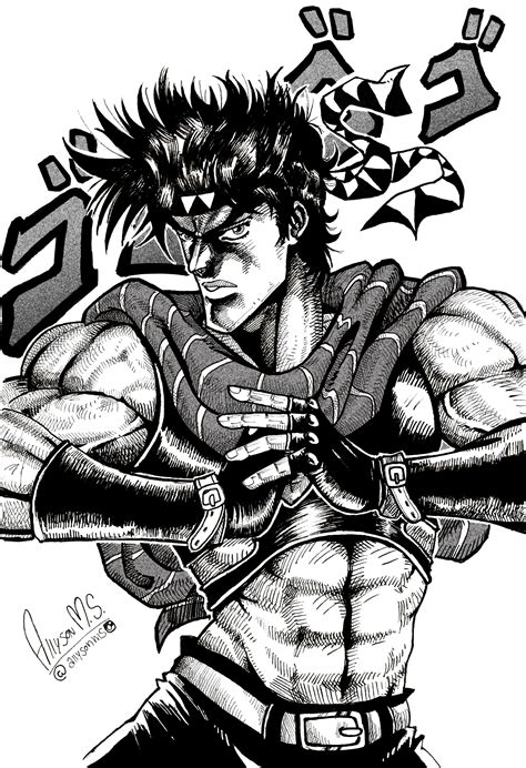 [Fanart] Joseph Joestar (Pen & Ink) : r/StardustCrusaders