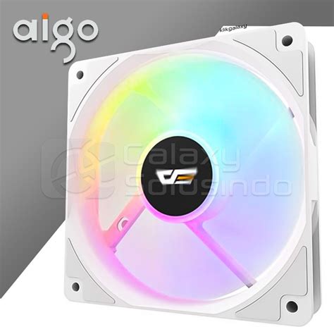 Jual AIGO DARKFLASH CL12 Rainbow LED 120mm Fan Case White Indonesia