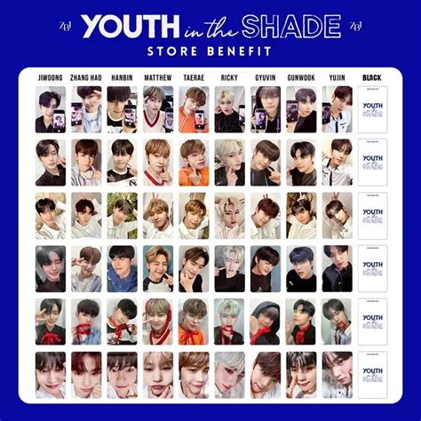 6Pcs Set KPOP ZB1 YOUTH IN THE SHADE Album Selfie LOMO Cards Pesonal