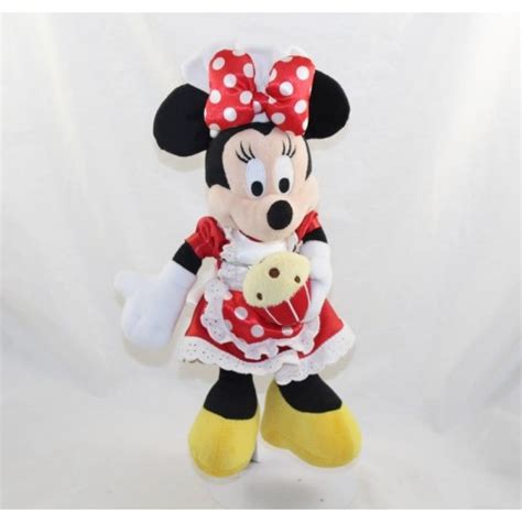 Peluche Minnie DISNEYLAND PARIS gâteau Minnie chef toque 30 cm Di