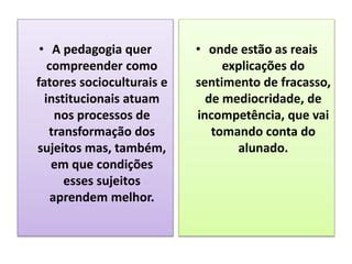 As teorias pedagógicas modernas resiginificadas pelo debate