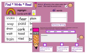 Vowel Team Ai Digital Activity Google Slides Preloaded Seesaw Activities