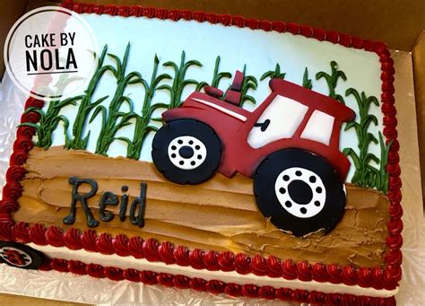 Red Tractor Cake Tractor Birthday Cakes Red Tractor Birthday