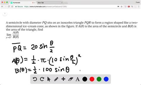 SOLVED A Semicircle With Diameter PQ Sits On An Isosceles Triangle PQR