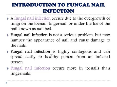 PPT - Fungal Nail Infection: causes, symptoms, diagnosis and treatment