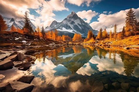 Beautiful Fall Mountain Scenery Free Stock Photo | picjumbo