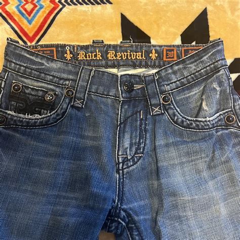 Mens Rock Revival Boot Cut Jeans Size 30” L 32” A Depop