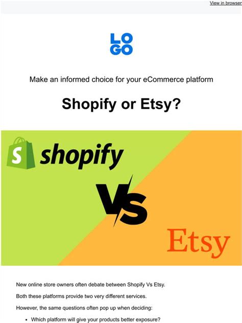 Logo Shopify Vs Etsy Which One Is Right For You Milled