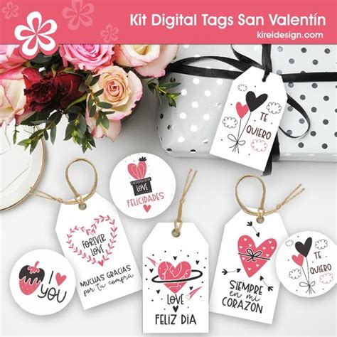 Kit Digital Tags San Valentín Kireidesign