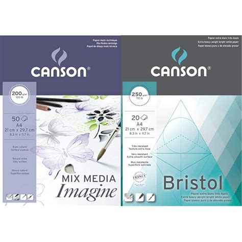 Buy Canson Imagine Mixed Media 200gsm Paper Natural White A4 Pad