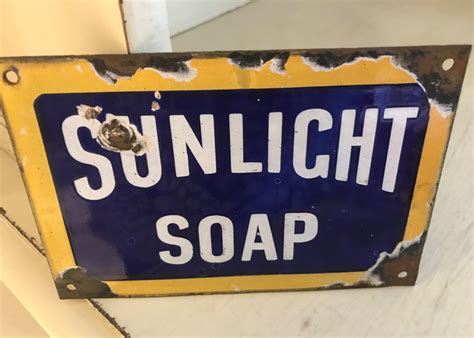 Enamel Sunlight Soap Advertising Sign