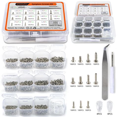 Eyeglass Repair Kit With Screws Assorted And Nose Pads Come With A