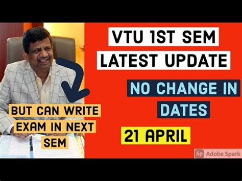 Vtu St Sem Exams Update No Change In Exam Dates But Chance Given To