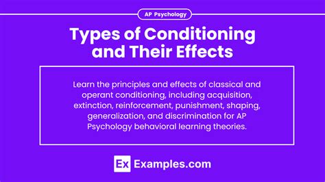 Unit 4.4 - Types of conditioning and their effects (Notes & Practice ...