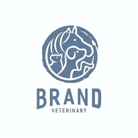 Premium Vector | Animal Care Vet Logo Design Dog Horse Cat Illustration Art