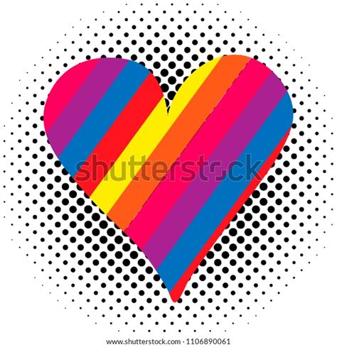 Lgbt Heart Vector Format Rainbow Heart Stock Vector Royalty Free