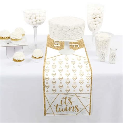 Big Dot Of Happiness It S Twins Petite Gold Twins Baby Shower Paper