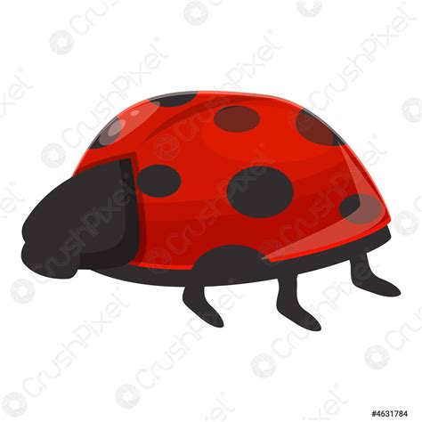 Spotted ladybug icon cartoon vector Ladybird beetle - stock vector