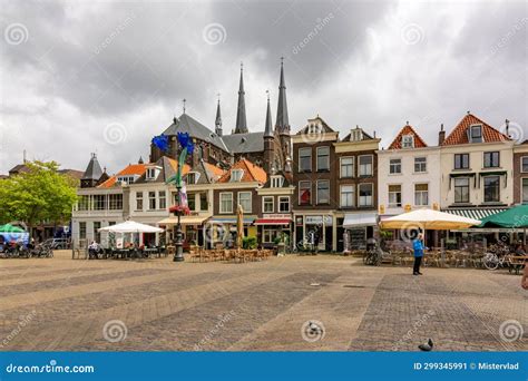 Buildings on Delft Market Square, Delft, Netherlands Editorial Photo ...