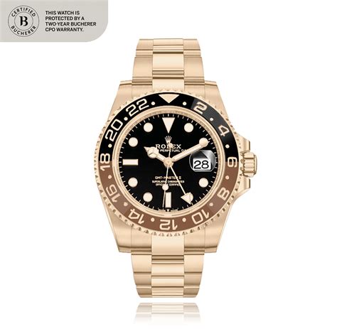 Rolex Root Beer Gmt Master Ii Ref Chnr A Pink Gold Dual Time