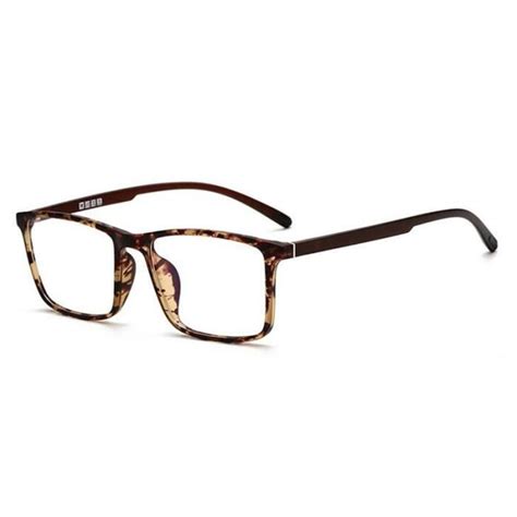 Léopard Myopie Dioptrie 5 0 Lunettes De Vue Carrées Tr90 Pour