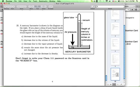 Mercury Barometer Diagram - Wiring Diagram Pictures