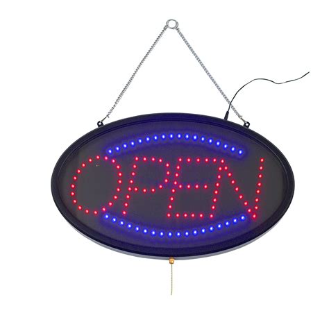 Winco LED-10 Oval LED Open Sign w/ Dust Cover - Restaurant Headquarters