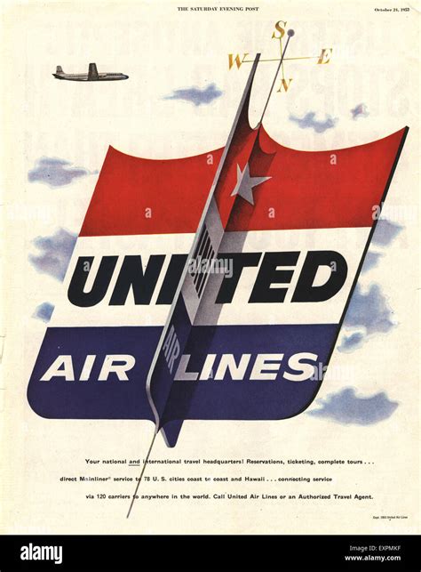 1950s Usa United Airlines Magazine Hi Res Stock Photography And Images