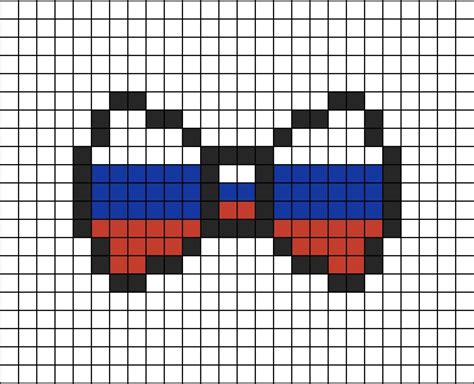 Russia Bow Tie Pixel Art Pixel Art Easy Pixel Art Pixel Art Pattern