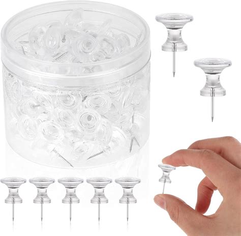 Amazon 100 PCS Large Push Pins Giant Push Pins Clear Thumb Tacks