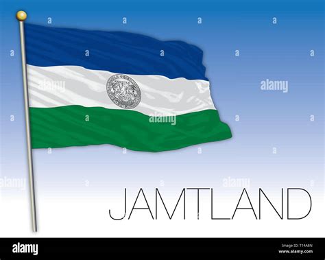 Jamtland regional flag, Sweden, vector illustration Stock Vector Image ...